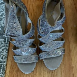 Steve Madden cage stone encrusted sandal